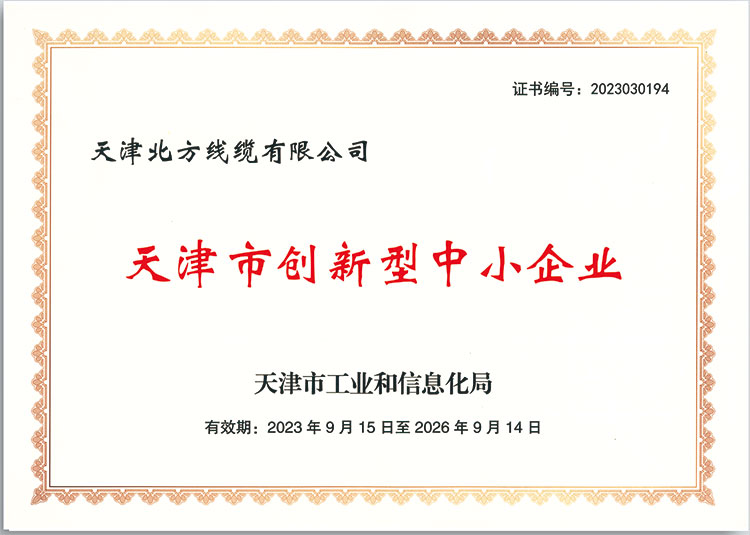 天津市创新型中小企业